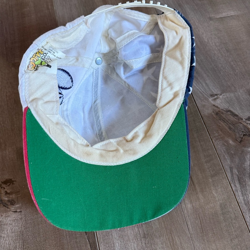 Vintage Goofy's Hat Co Snapback Disney Mickey Flag Stars Stripes Baseball Cap 90 - Picture 8 of 14